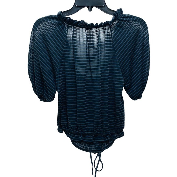 Free People NWT Dorothy Top Black Gray Stripe, XS - Picture 6 of 14